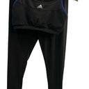 Adidas  2 piece Crop Tank and Ankle Leggings Women’s Size S/M Black Photo 0