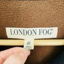 London Fog Vintage  Camel Brown Black Collar Fleece Jacket Coat Warm Minimal Photo 7