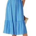 Draper James  Flutter Sleeve Gingham Silk Patio Shirtdress Photo 0