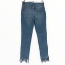 Free People We the Free Great Heights Distressed Frayed In Sky Skinny Jeans Cropped size 26 Photo 9