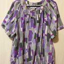 Blair NWOT  Top SIZE Lrg (Purple, Olive & Taupe Green) Photo 0