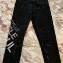 SoulCycle Distressed Wheel Cropped Black 100% Yolon Leggings, size XS Photo 6