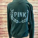 PINK - Victoria's Secret Victoria Secret PINK Green Oversized Zip Sweater, Size Medium Photo 1