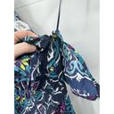 Natori Josie  Ruffle One Shoulder Women 2 Retro Y2K Paisley Colorful Mini Dress Photo 8