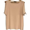 DKNY  TAN Cold shoulder blouse size XL‎ Photo 0