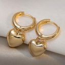 18K Gold Plated Love Heart Dangle Drop Earrings for Women Photo 0