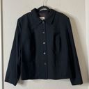 Talbots  Vintage 100% Wool Button Front Blazer in Black Plus Size 20W Photo 1