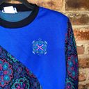 Vintage Blue Cape Cod Sportswear  Purple Floral Long Sleeve Knit Top Size Medium Photo 1