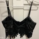 Lovesong Black Leather Crop Top Photo 1