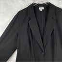 J.Jill  Ponte Knit Essential Cotton Stretch 1 Button Blazer Jacket Black Plus XL Photo 2