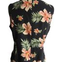 The Moon VINTAGE Pineapple Boxy Silk Princess Tank Top Button Down Hawaiian S‎ Photo 7