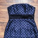 Tracy Reese Plenty by  • Nadia blue jacquard dress sheath strapless party Photo 4