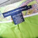 Ralph Lauren  Gold Green Pink Purple Paisley Skort Skirt with Shorts Photo 5