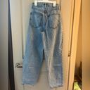 BDG Urban Outfitters Destroyed High Rise Baggy Jeans Light Wash Photo 5