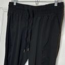 prAna  Black Lightweight Thin Cropped Joggers with Ribbon Tie Hems Womens Small Photo 8