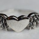 NWOT Heavenly Angel Wings Heart Silver Tone Cottagecore Fairy Size 6 Ring Photo 1