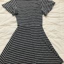 Caution to the Wind Black And White Striped Dress Photo 1