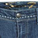 Seven7  Jeans Womens Embroidered Straight Leg Denim Blue Jeans Size 8 Like New Photo 2