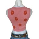 Daisy  Crop Knit Sweater Vest XS Retro Twee Peachy Pink Full Tilt Soft Preppy Photo 3