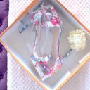 Unisa  Floral Satin Sandals In White Multi Size 9 NWT Photo 7