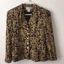 Jones Wear Black blazer with yellow gold pattern  10 / M Photo 2