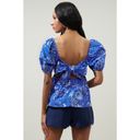 Sugar Lips  AMAYA MIXED PRINT CIRUS BACK TIE PEPLUM TOP RETAIL $79 SIZE MEDIUM Photo 1