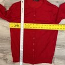 Urban Coco Red Long Sleeve Button Up Women's Cardigan Knit Sweater Size Large Photo 7