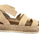 Esprit  Gigi Sandals Cream Size 7.5 Platform Espadrille Ankle Wrap Braided Photo 4