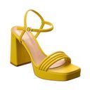 Gianvito Rossi  Lena 70 Leather Platform Sandal In Yellow Photo 2