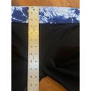 NIKIBIKI  Sports Women’s Sz. S/M Black Crop Capri Leggings Blue TieDye Waistband Photo 5