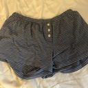 Brandy Melville Stripped Blue Pajama Shorts Photo 0