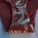 Maaji  NEW red floral, red reversible bikini bottom, small, sustainable material Photo 7