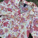 Vtg y2k international silk floral blouse Multi Size M Photo 3