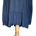 Ro & De  Boho Peasant Ruffle Blouse Top Shirt Tie Keyhole Neck Pleats Size Small Photo 2