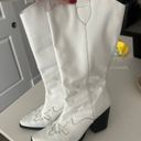 Nasty Gal White Cowboy Boots Photo 2