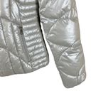 Guess  quilted pearlescent silver puffer jacket Photo 8