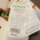 Crocs  Classic Cozzzy Sandals Holiday Sweater Red White Lined Womens 10 Mens 8 Photo 3