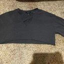 Forever 21 Long Sleeve Crop Top Gray Size L Photo 1