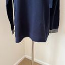 Nic & Zoe  Hoodie Women Medium Blue Lace Up Sweatshirt Cotton Blend Pullover EUC‎ Photo 6