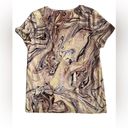 Scotch & Soda Women’s Beige Marble Print Short Sleeve T-Shirt Medium Photo 1