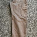 Ultra High Waist Dad Cargo Jeans Tan Size 28 Photo 7