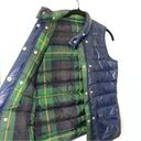 J. McLaughlin ‎ | Dark Green & Navy Plaid Reversible Down Vest Photo 2