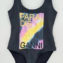  Paradise One-Piece Swimsuit in Black Tye-Dye Paradise Ganni 38 Medium Photo 3