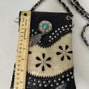 Black & Tan Turquoise Boho Chic Fringe Versatile Crossbody Bag Satchel Western Photo 2