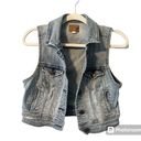 American Eagle  Womens Cropped Denim Vest, Small Photo 0