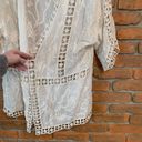 Lane Bryant  Ivory Lace Crochet Embroidered Kimono Cardigan BlousePlus Size 18/20 Photo 1