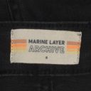 Marine layer  Archive A Line Skirt Women's 0 Black Mini Stretch Dark Academia Photo 4