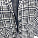 Anne Klein VTG  plaid wool trench coat size 4 black classic Photo 4