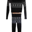 Avia  Black & White Winter Athletic Leggings Loungewear Set Cropped Mock Neck XS Photo 0