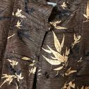 Silkland Vintage 100% Silk Kimono Blouse Jacket Brown Size 1X Photo 3